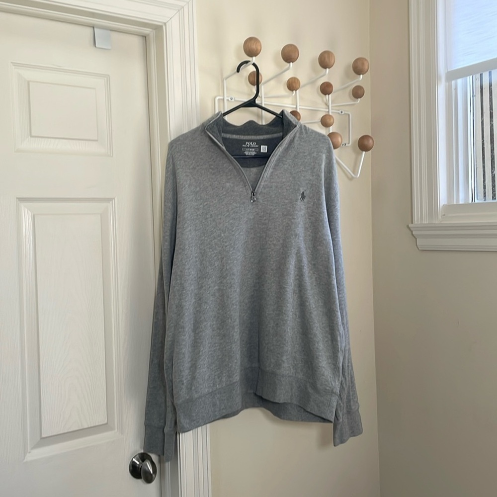 Ralph Lauren - NWOT 1/4 Zip Up Pullover Long Sleeve Shirt - Grey - L